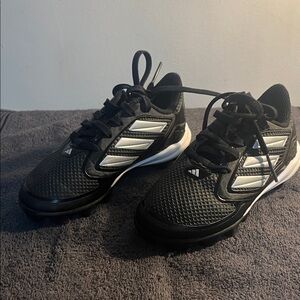 Adidas kids Black and White Cleats Sneakers Size 11K